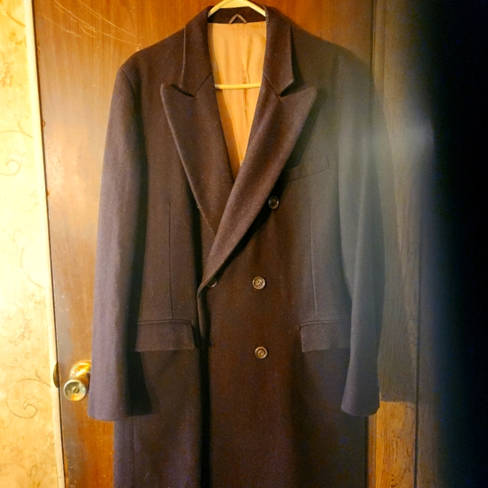 Mens chocolate over coat